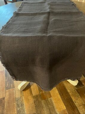 Cost Plus World Market Gray Jute Table Runner